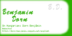 benjamin dorn business card